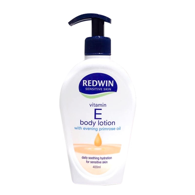 Sữa dưỡng thể REDWIN Sensitive Skin Vitamin E dưỡng ẩm và làm sáng da cho mặt và toàn thân