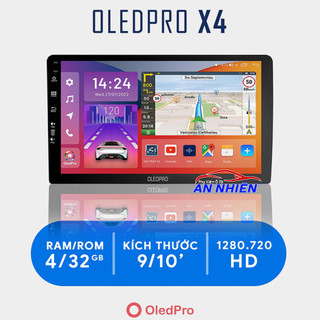 Màn hình android oledpro x4 ram 4gb rom 32gb chip 8 nhân - đầu dvd 9 inch 10 inch dành cho ô tô