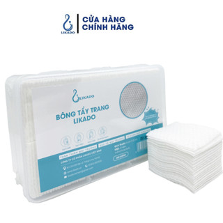 Bông tẩy trang Likado hộp 400 miếng kích thước 6cmx5cm (1 HỘP)