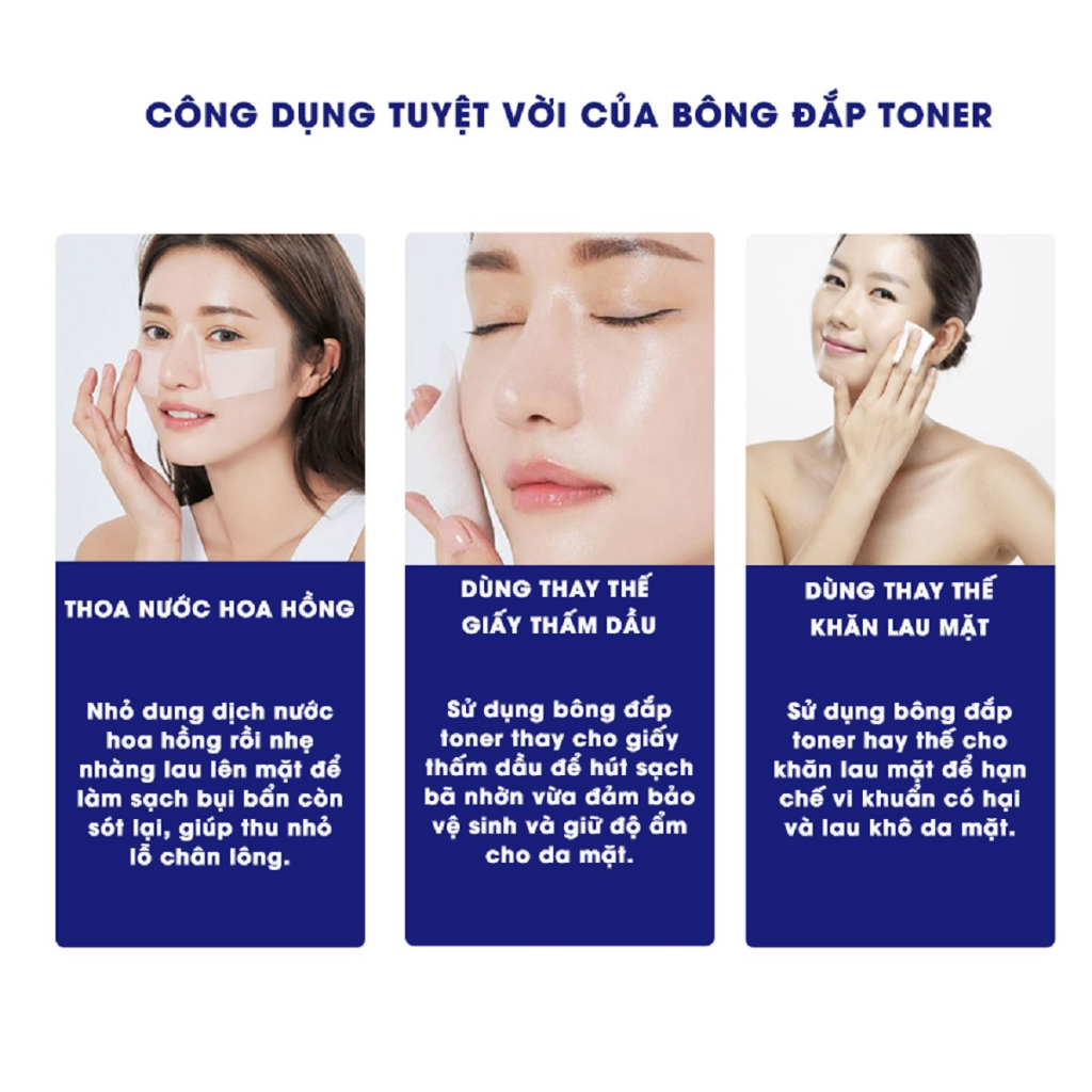 Bông đắp toner lotion mask Likado 1000 miếng cotton mềm