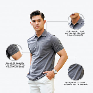 Áo thun nam POLO trơn vải cá sấu muối cao cấp ngắn tay cổ bẻ nhiều màu - Marc Adventure