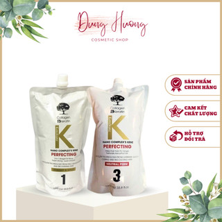 Thuốc uốn ép tóc kenz kunz duỗi thẳng tóc tự nhiên làm tóc luôn bóng mượt óng ả 1000ml/túi