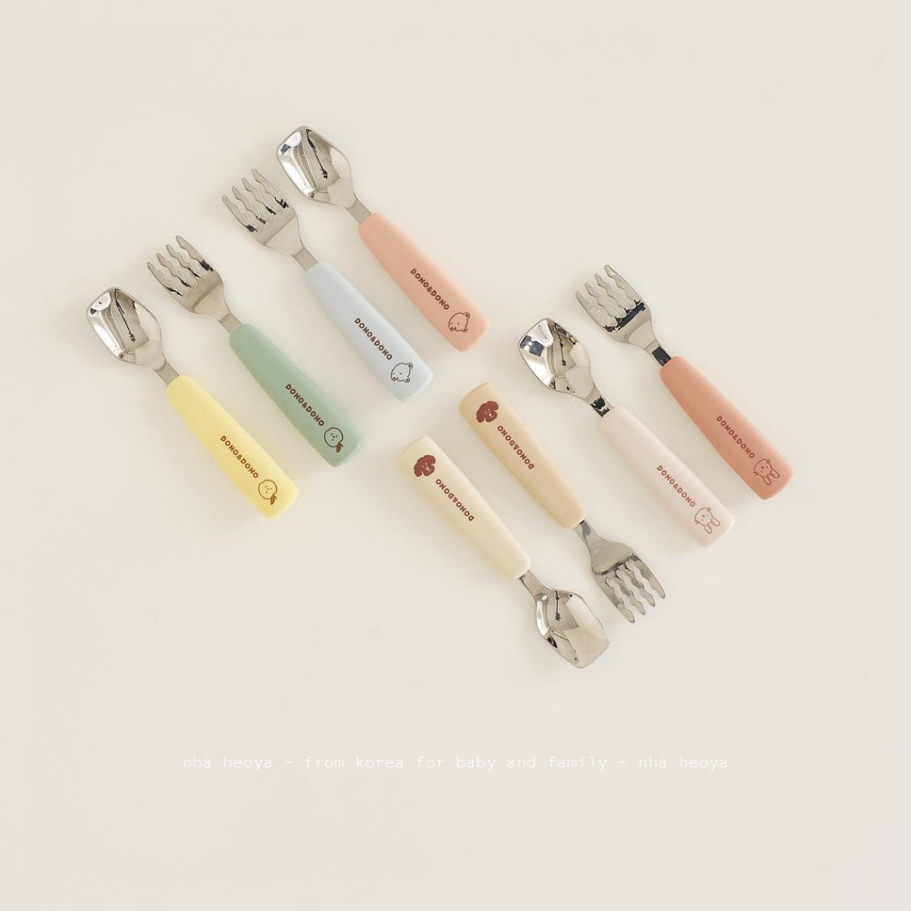 SÉT MUỖNG NĨA THÉP KÈM HỘP ĐỰNG DONODONO MADE IN KOREA