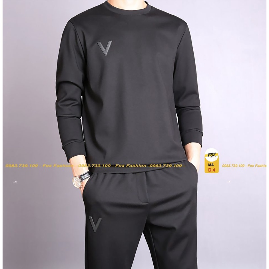 Bộ nỉ nam thu đông dáng thể thao có big size 115kg, Bộ thể thao nam thu đông chất nỉ co giãn mềm mịn không bai xù Fox