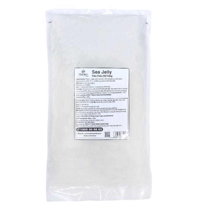 Trân châu trắng 3Q Sea Jelly 2kg Topping trà sữa