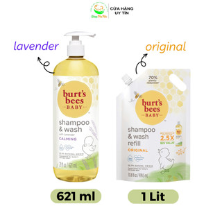 Sữa tắm gội cho bé burts bees baby, burt's bee shampoo, Shop Me Nhi Oranic.