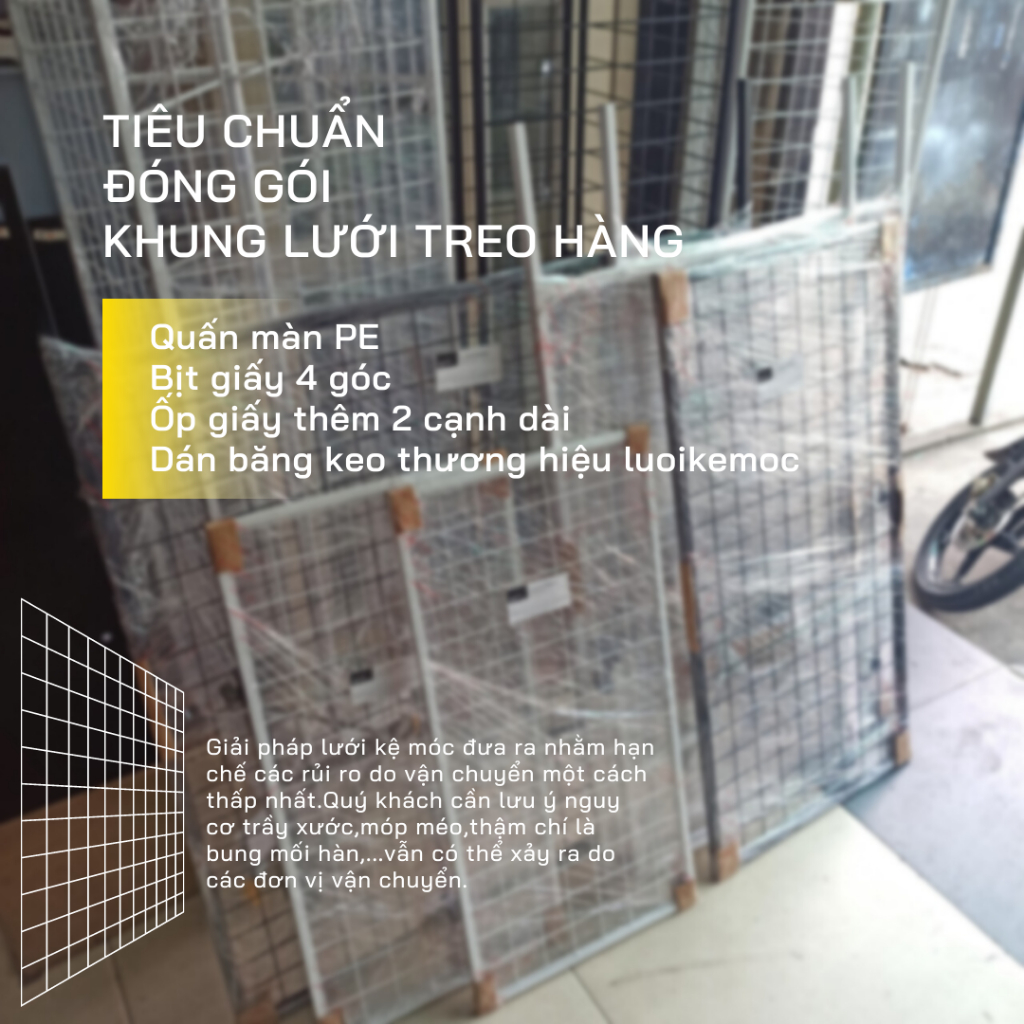 Khung lưới treo hàng 0.8m x 1.5m
