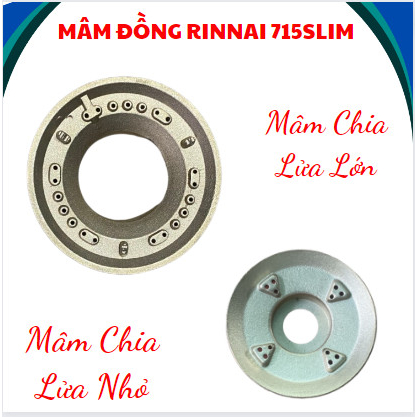 Mâm Sen Chia Lửa Bếp Gas Rinnai RV-615slim/Rinnai RV-715Slim|Mâm Đồng Bếp Gas Rinnai