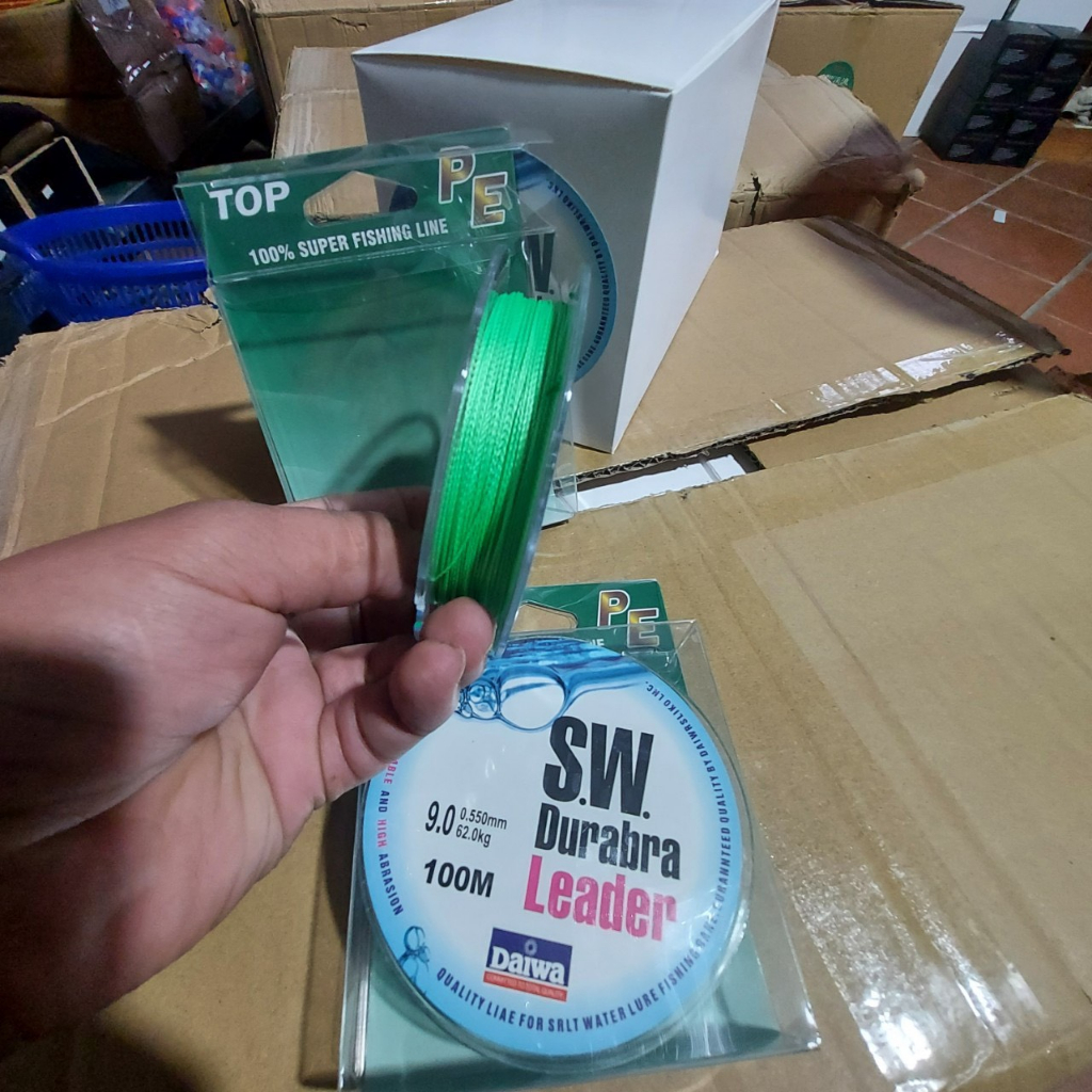 Dây Dù câu cá ( SW ) Lure, leader daiwa x4 câu cá lóc , cá chim, cá tra dai mịn chịu tải tốt