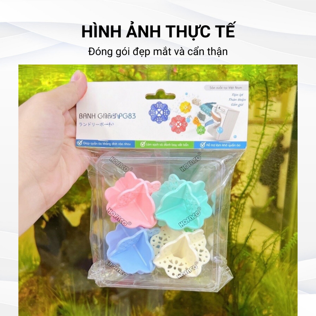 Banh giặt HOFACO làm sạch chống nhăn quần áo được làm bằng nhựa nguyên sinh cao cấp