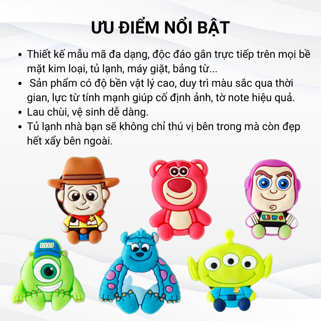 Nam châm hít dán dính tủ lạnh trang trí hình ảnh phong cách hoạt hình dễ thương