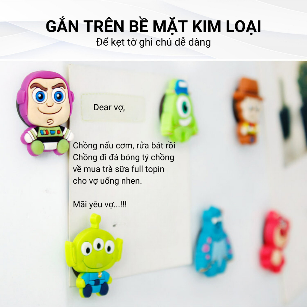 Nam châm hít dán dính tủ lạnh trang trí hình ảnh phong cách hoạt hình dễ thương
