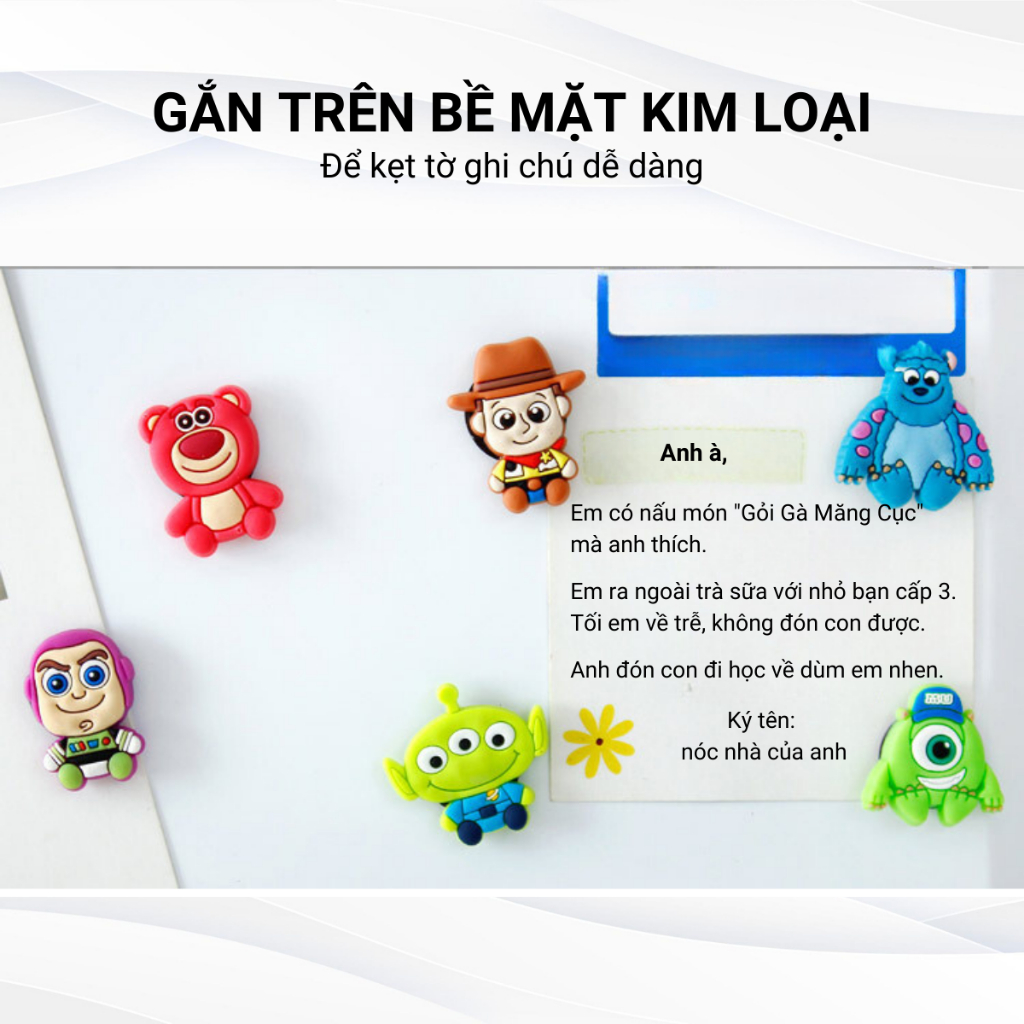 Nam châm hít dán dính tủ lạnh trang trí hình ảnh phong cách hoạt hình dễ thương