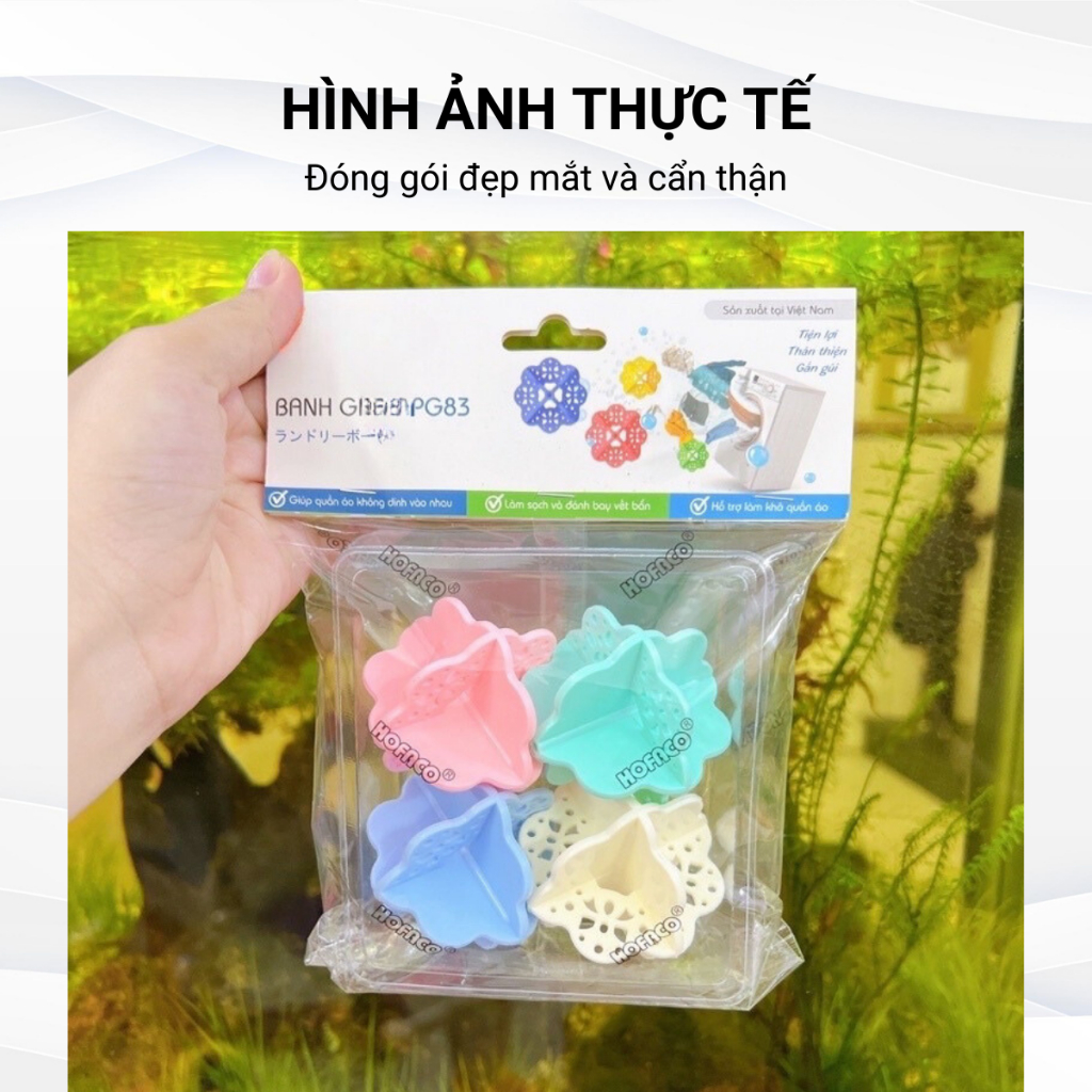 Banh giặt HOFACO làm sạch chống nhăn quần áo được làm bằng nhựa nguyên sinh cao cấp