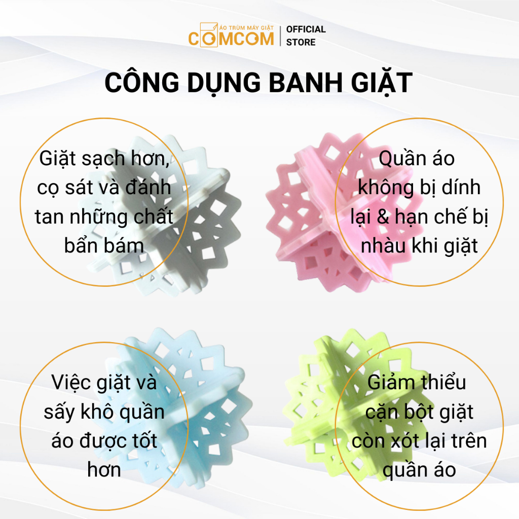 Banh giặt HOFACO làm sạch chống nhăn quần áo được làm bằng nhựa nguyên sinh cao cấp