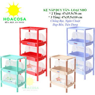 Kệ Úp Chén ( Kệ Đựng Chén) Có Nắp Đậy Loại 2 Tầng/ 3 Tầng Nhựa Duy Tân- Đẹp, Tiện Dụng- Đồ Gia Dụng Hoacosa