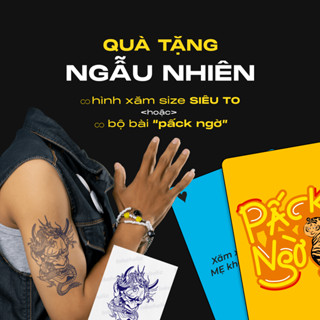 [QUÀ TẶNG NGẪU NHIÊN] Hình xăm dán SIZE SIÊU TO tạm thời 15 ngày Inkaholic - xăm giả đẹp & ngầu y xăm thật, chống nước