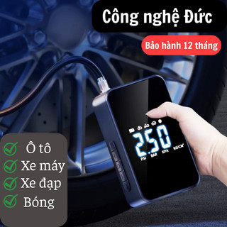 Máy Bơm Ô tô, xe máy không dây đa năng Cầm tay - Khả Năng Bơm Hơi Nhanh, Phù Hợp Với Nhiều Lốp Xe. Kèm tẩu sạc ô tô