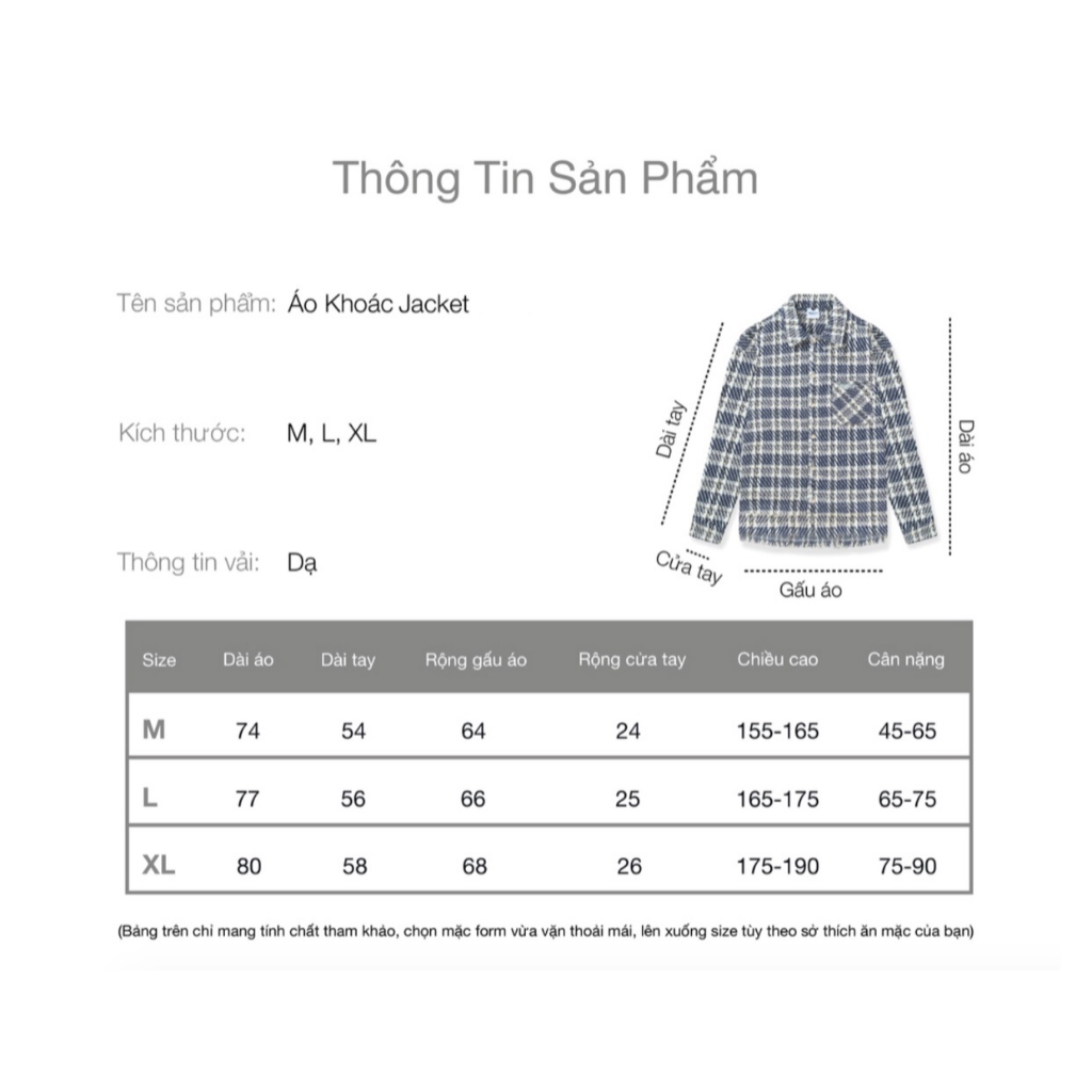 Áo khoác dạ HAPOX phong cách cá tính năng động phù hợp cho mặc đôi, mặc nhóm đi chơi dạo phố đơn giản