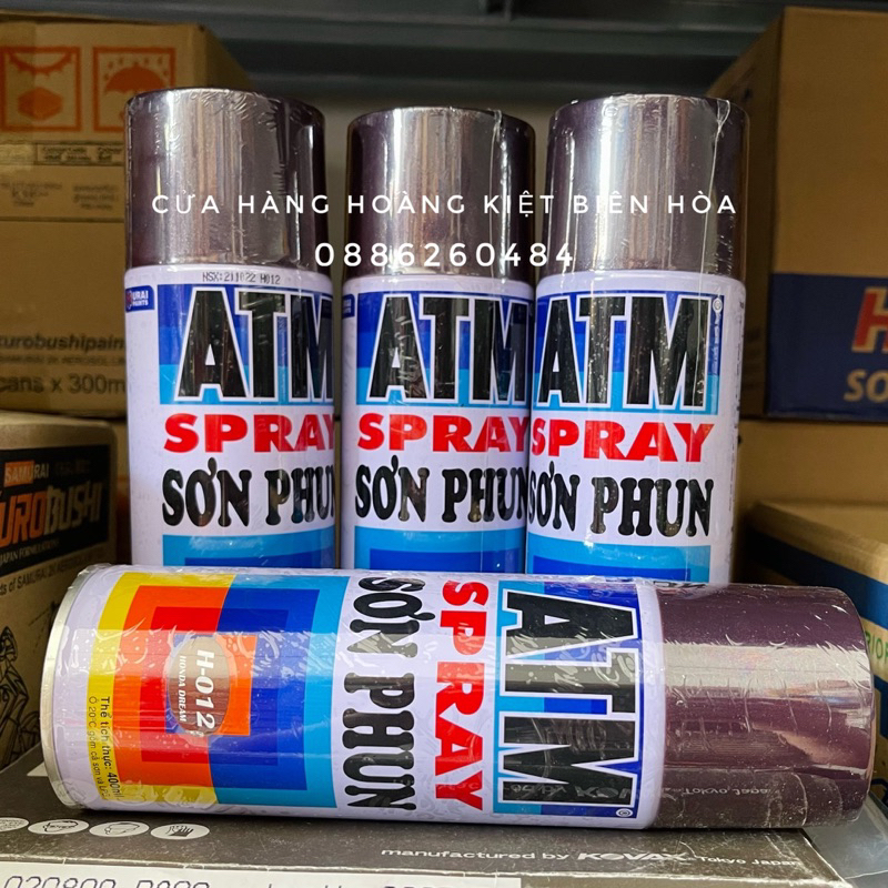 SƠN XỊT ATM H012 HONDA DREAM MÀU NHO