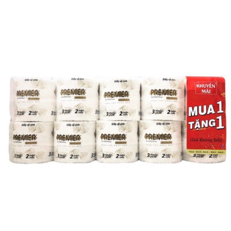 🆕Giấy Vệ Sinh Premier Deluxe 10 cuộn/bịch - Mua 1 tặng 1