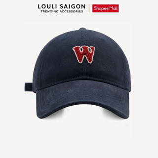 Mũ lưỡi trai LOULI SAIGON thêu chữ W form mềm , chất vải kaki wash thời trang dành cho nam nữ M43