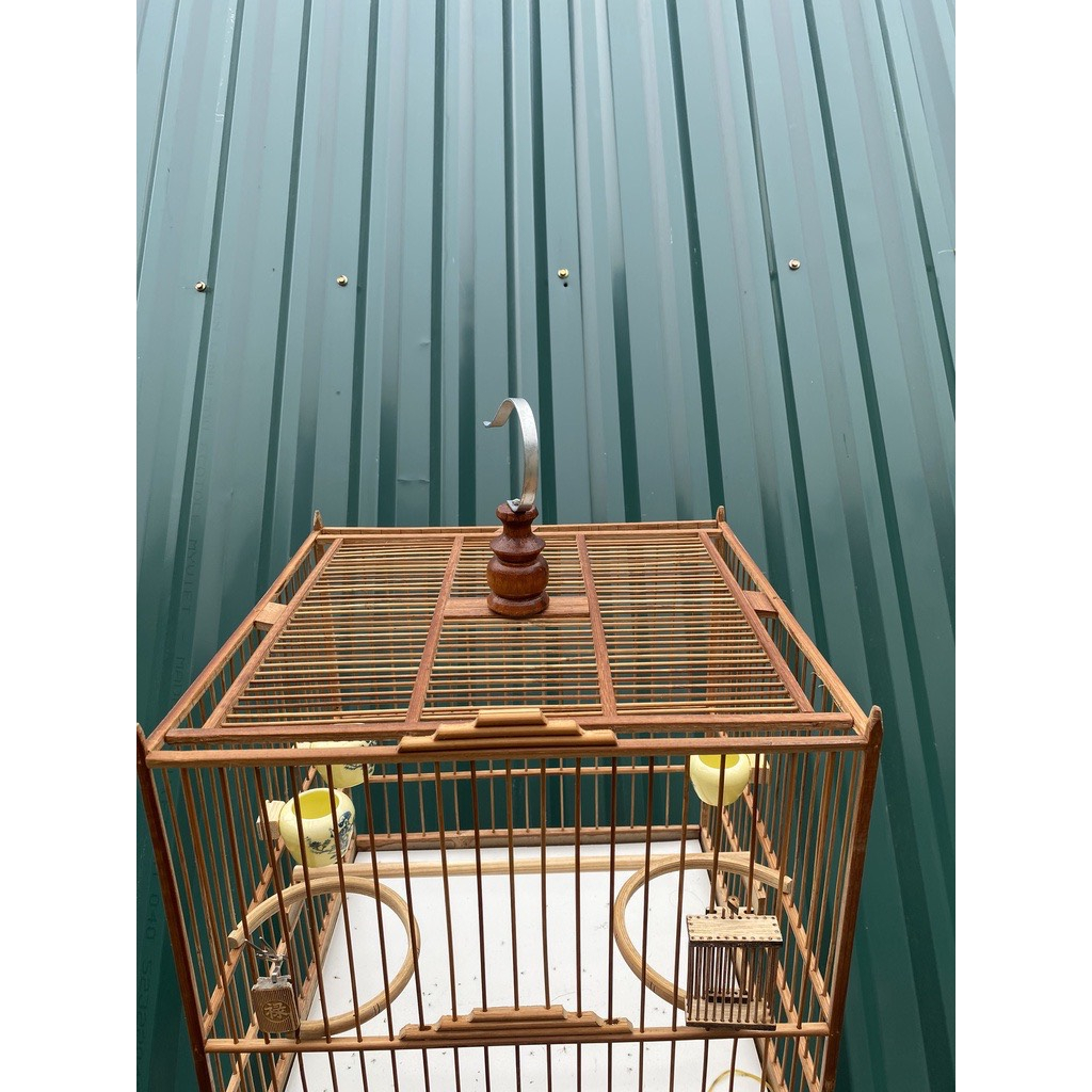 Khung lồng chim chào mào chất liệu trúc tự ráp khung lồng mào Vuông đấu - Thái đấu đẹp chắc chăn
