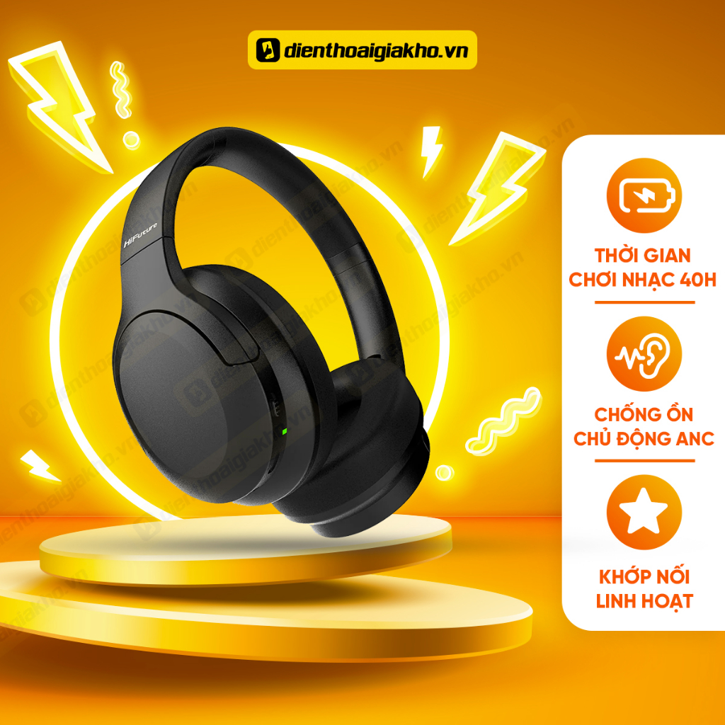 Tai Nghe chụp tai không dây FutureTour - Over Ear Hybrid Active Noise Cancellation ANC Siêu Bass | Hàng Chính Hãng