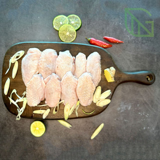 Cánh gà khúc giữa GreenMeat 1kg nhập khẩu dày thịt hàng loại 1 dùng chiên mắm, nướng, rán giòn ngon