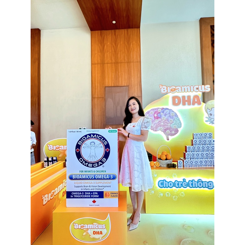 Bioamicus Omega 3 Tinh Khiết Không Tanh DHA cho trẻ sơ sinh Bổ sung dha cho bé giúp bé phát triển trí não Mắt sáng khỏe