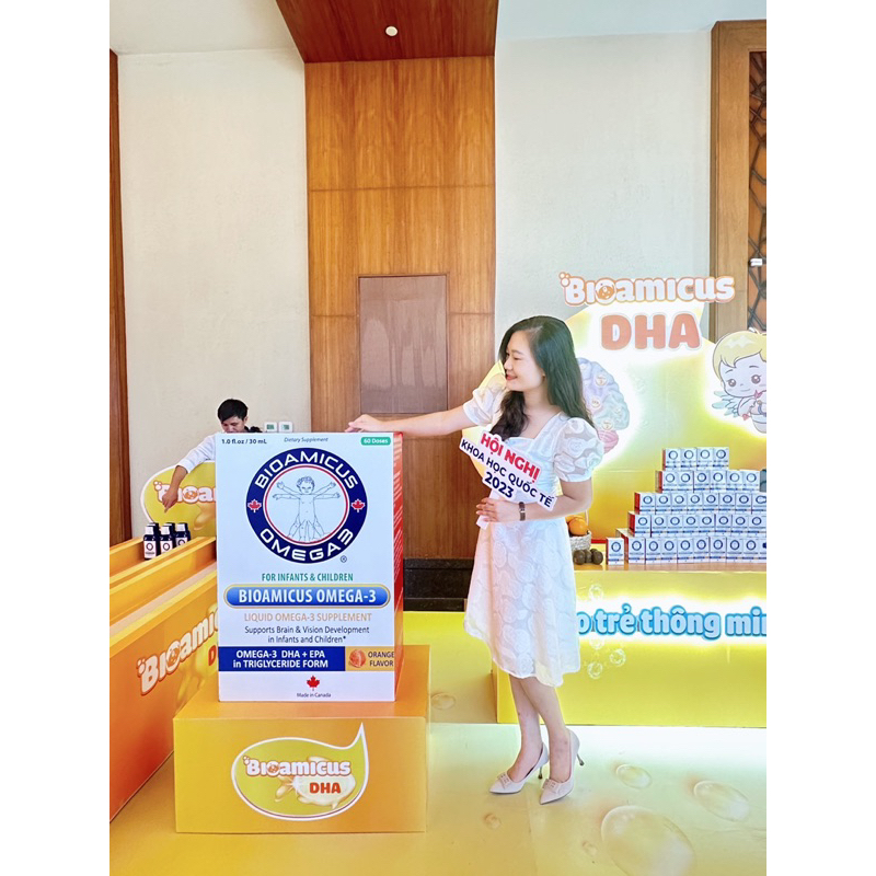 Bioamicus Omega 3 Tinh Khiết Không Tanh DHA cho trẻ sơ sinh Bổ sung dha cho bé giúp bé phát triển trí não Mắt sáng khỏe