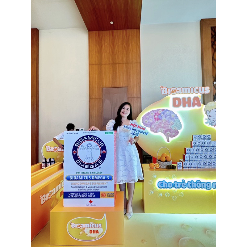 Bioamicus Omega 3 Tinh Khiết Không Tanh DHA cho trẻ sơ sinh Bổ sung dha cho bé giúp bé phát triển trí não Mắt sáng khỏe