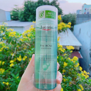 Combo Eucerin Làm Sạch Sâu Cho Da Mụn (Gel Rửa Mặt ProAcne 200ml & Tẩy Trang ProAcne Cleansing Water 200ml)