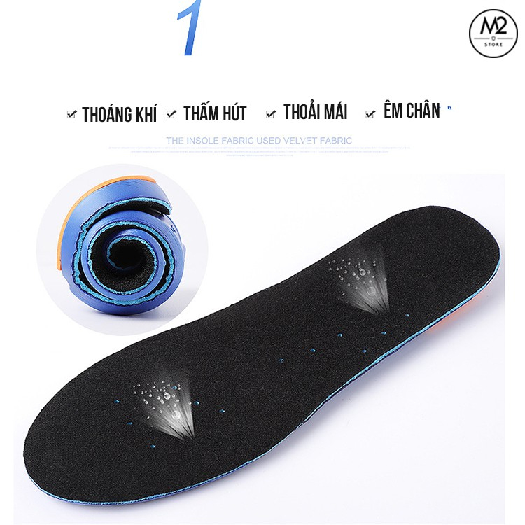 Lót giày thể thao siêu nhẹ êm chân thoáng khí thấm hút mồ hôi, chống sốc, trượt