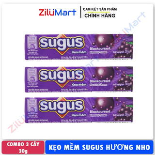 Kẹo mềm Sugus hương nho (combo 3 thanh) loại 30g