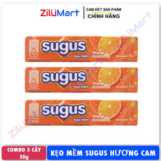 Kẹo mềm Sugus hương cam (combo 3 thanh) loại 30g