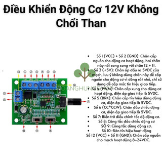 Mạch điều khiển động cơ brushless motor driver dc8-24v điều khiển động cơ 12v không chổi than