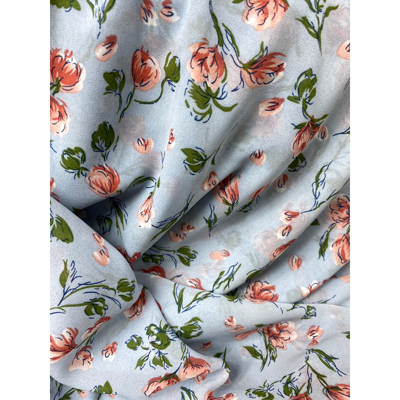 Vải voan chiffon hoa nụ nhí SV1608