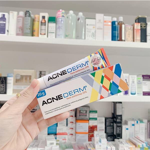 Kem giảm mụn Acne Derm, làm trắng da, mờ thâm 20% Azelaic 20g