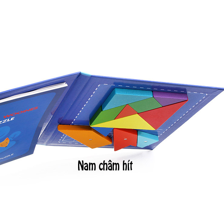 Bộ trò chơi gỗ Tangram và T puzzle 2 in 1