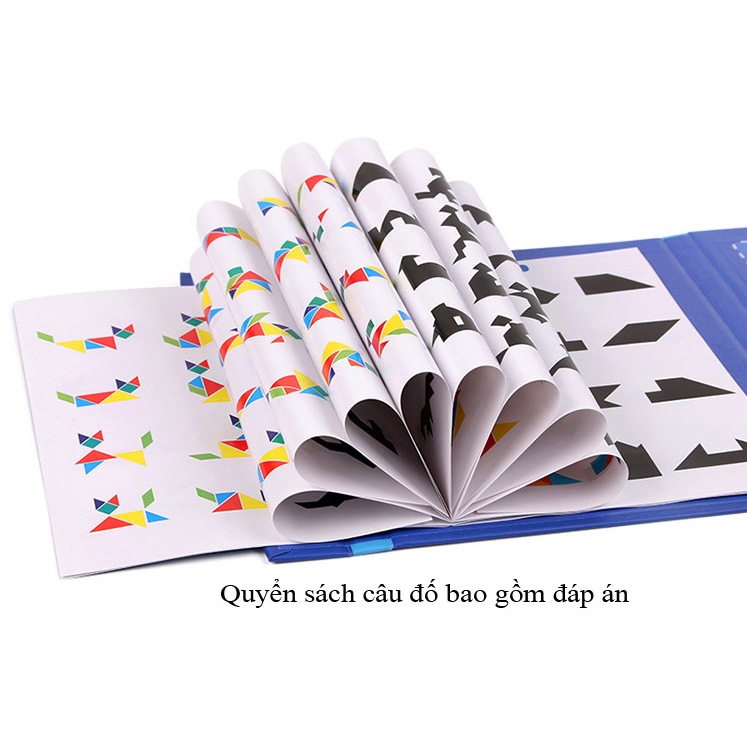 Bộ trò chơi gỗ Tangram và T puzzle 2 in 1