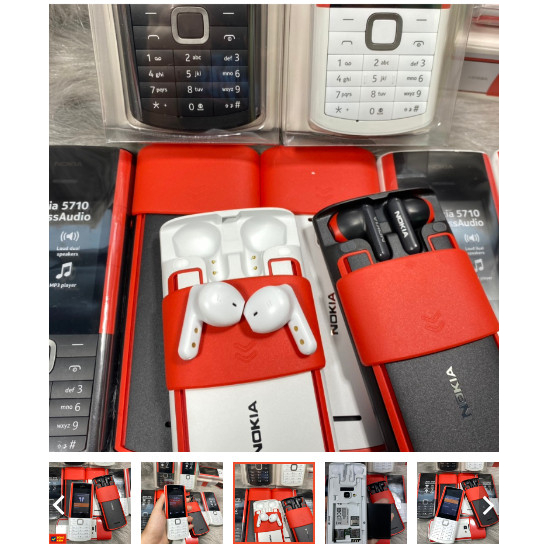 Điện thoại nokia 5710  Màn hình: TFT LCD2.4" 2 sim pin trâu kết hợp tai nghe siêu độc đáo -bảo hành 1 năm
