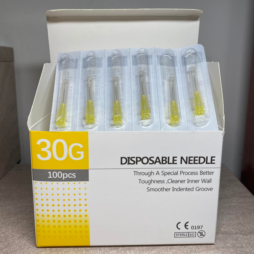 Hộp 100 ĐẦU KIM 30G Hàn quốc/ Đầu Kim Nano Tiêm Dưỡng Chất 30G / Tiêm Tinh Chất