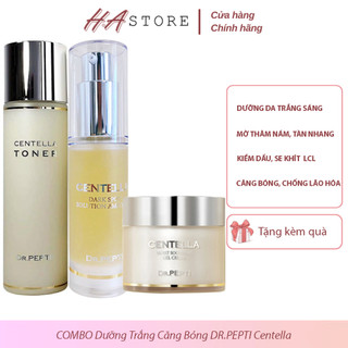 Bộ dưỡng trắng căng bóng dr.pepti centella combo dưỡng da