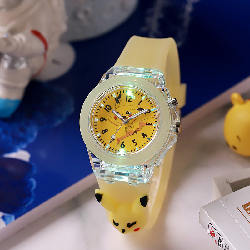 Đồng Hồ Trẻ Em SIPU DH30 Hình Pikachu Siêu Nhân Nhện Doremon Đèn Led Siêu Đẹp Cho Bé Gái _ Shop Chuyên Sỉ