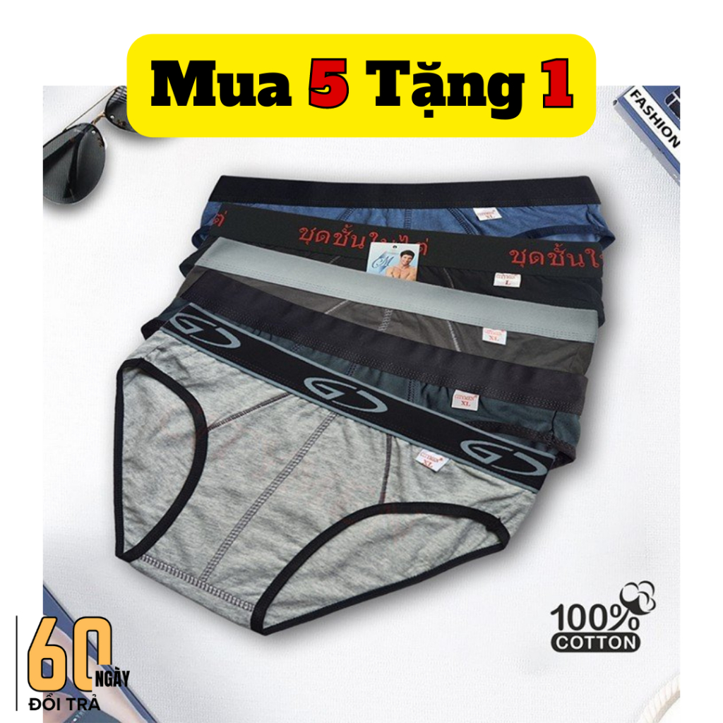Quần Lót Nam Nhiều Lưng Thun Cotton Vải Dày, Quần Sịp Nam Cao Cấp Co Giãn, Cực Thoáng Mát, Mềm Mại