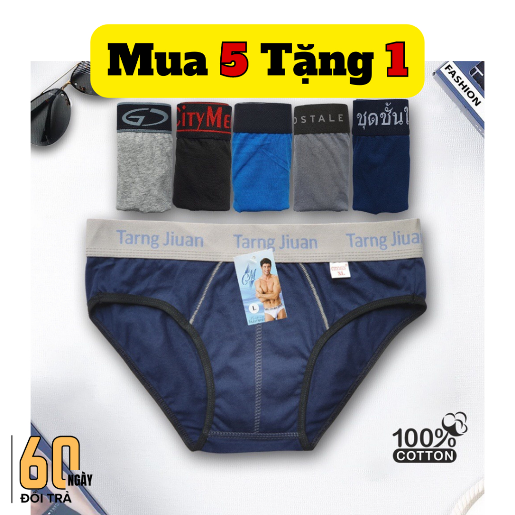 Quần Lót Nam Nhiều Lưng Thun Cotton Vải Dày, Quần Sịp Nam Cao Cấp Co Giãn, Cực Thoáng Mát, Mềm Mại