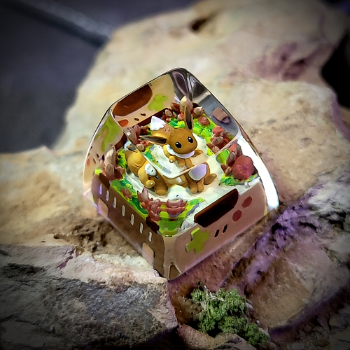 Eevee pokemon keycaps , nút bàn phím cơ pokemon , pokemon keycaps ,keycap resin