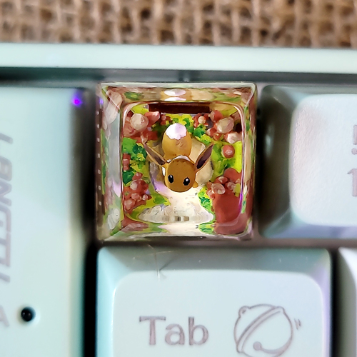Eevee pokemon keycaps , nút bàn phím cơ pokemon , pokemon keycaps ,keycap resin