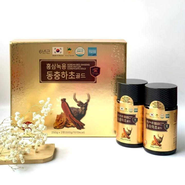Cao Hồng Sâm Nhung Hươu Đông Trùng Hoàng Gia Hàn Quốc - Hộp 2 lọ x 500g